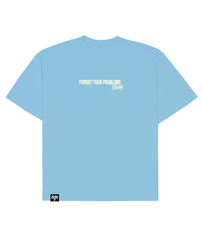 Forget Your Problems_Ogs_Sleeve Tee Baltic Blue_FRONT