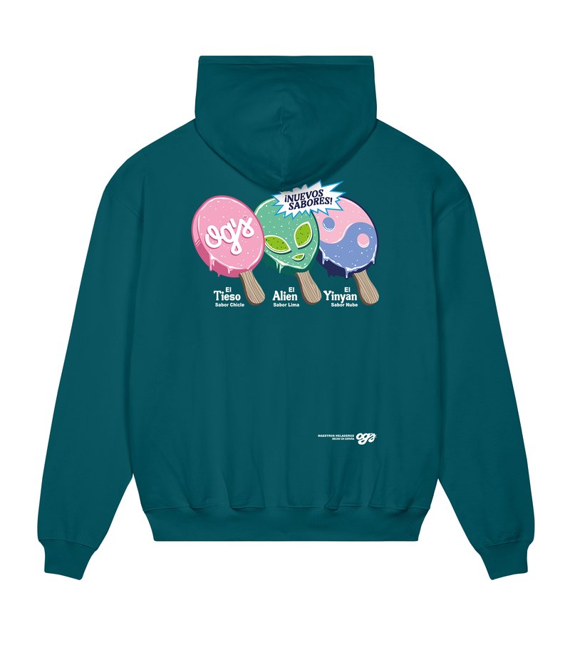 ICE CREAM_Retro Green_HOODIE PREMIUM_BACK