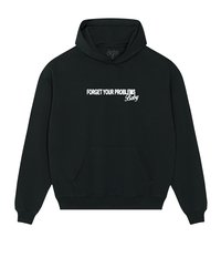 RELAX_Black_HOODIE PREMIUM_FRONT