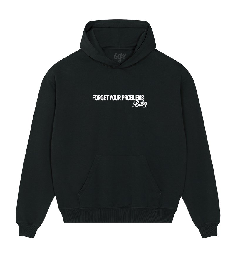 RELAX_Black_HOODIE PREMIUM_FRONT